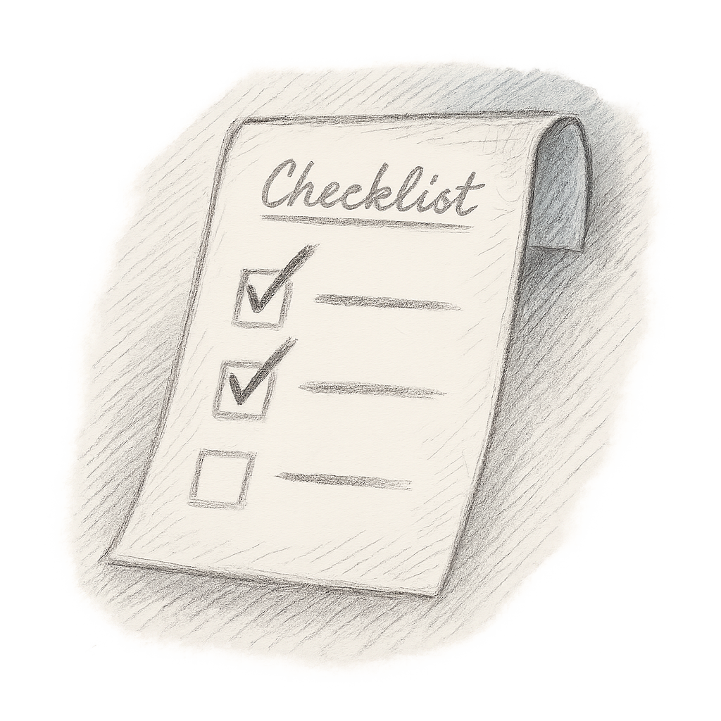 Illustration of a paper checklist