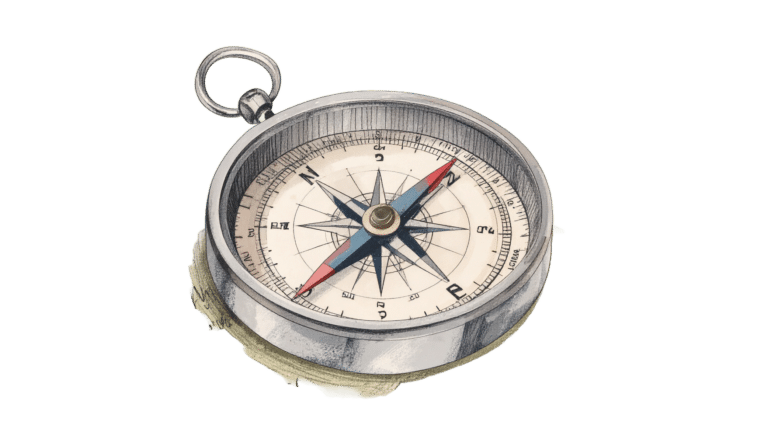 Illustration of a compass to signify the 4 types of senior living facilities.
