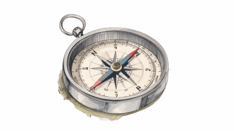 An illustration of a compass representing the 4 different types of senior living facilities available.